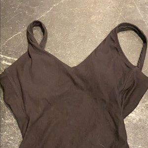 Andie S Black Ribbed Bathing Suit